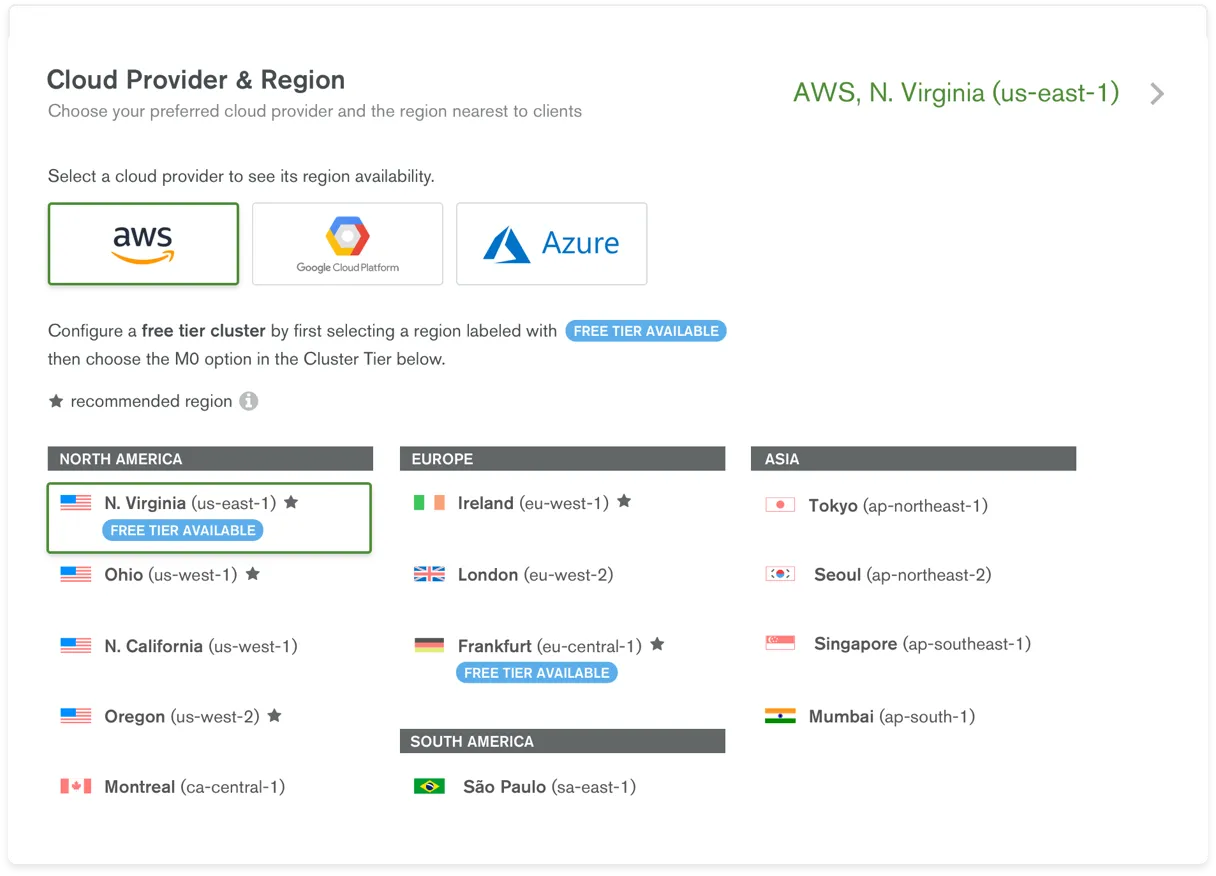 Mongodb Atlas Region