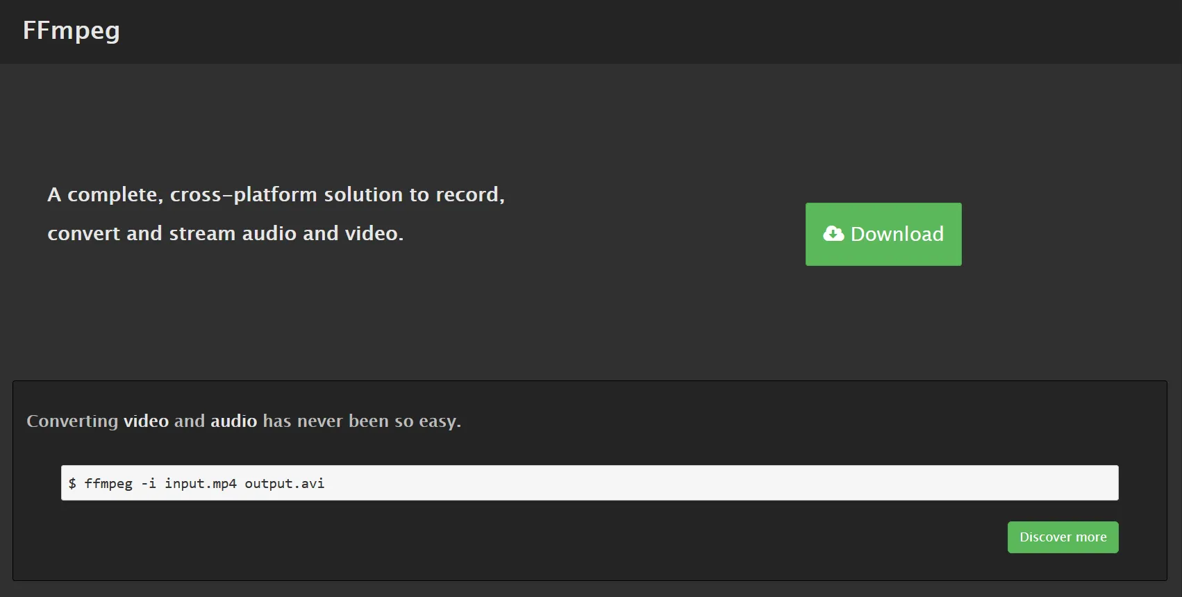 Phần mềm FFmpeg chuyên xử lý video, âm thanh