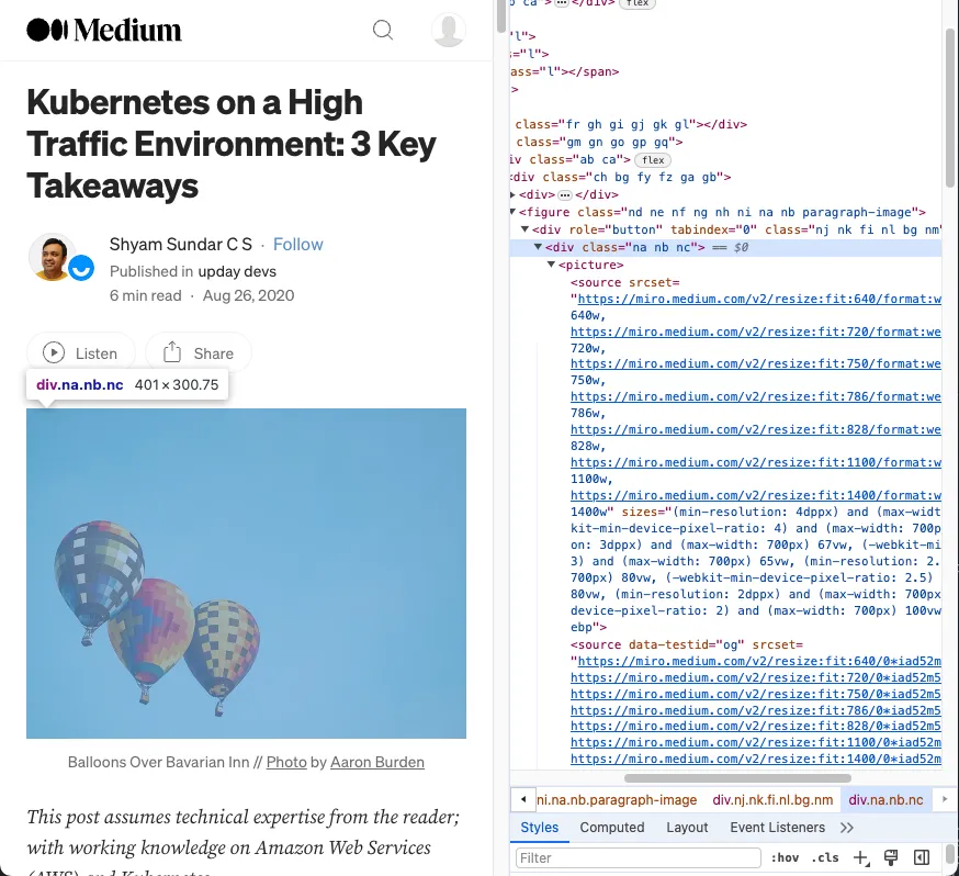 Link ảnh sẽ bị lỗi tương tự với link medium.com