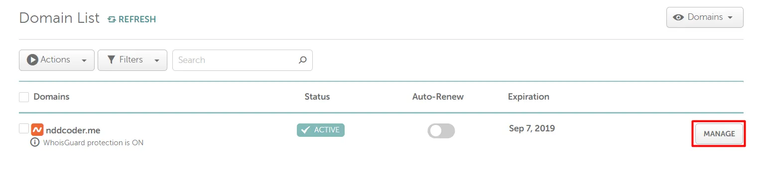 Danh sách tên miền ở Namecheap