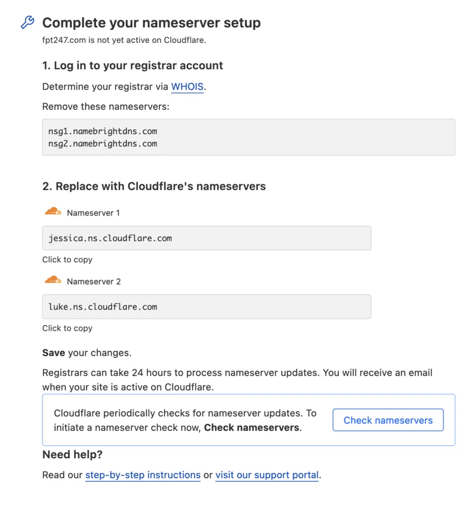 Tên miền đang ở trạng thái pendin g