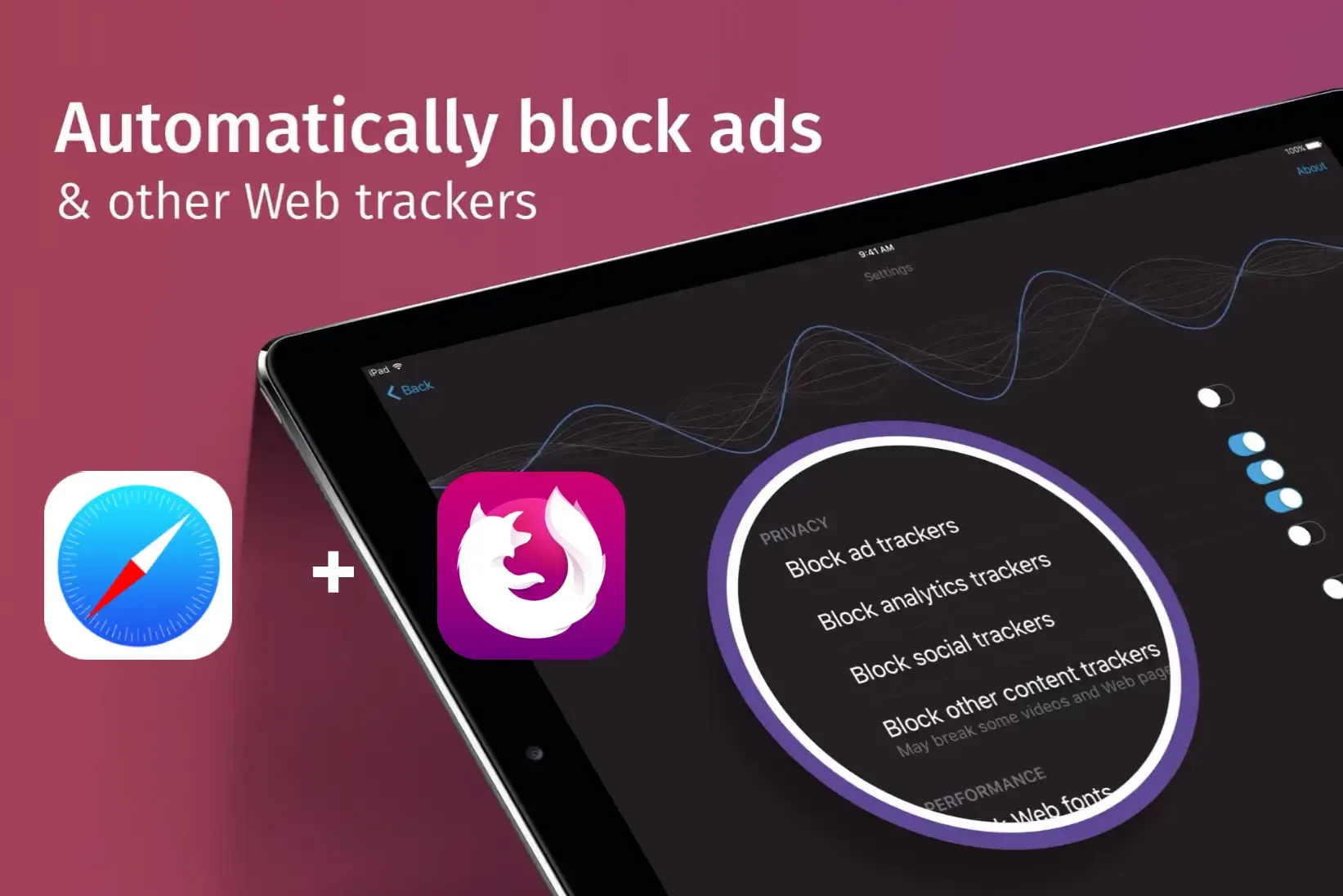 Chặn quảng cáo trên Safari với Firefox Focus